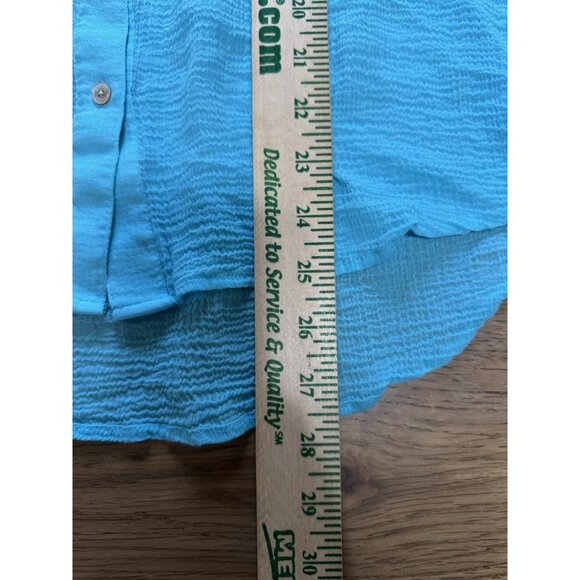 Tommy Bahama Women Size Medium Button Front Lightweight Cotton Sleeveless Sheer - Picture 4 of 9